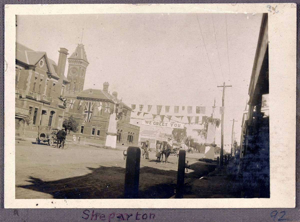 Shepparton. Panorama of the city, between 1922 and 1929