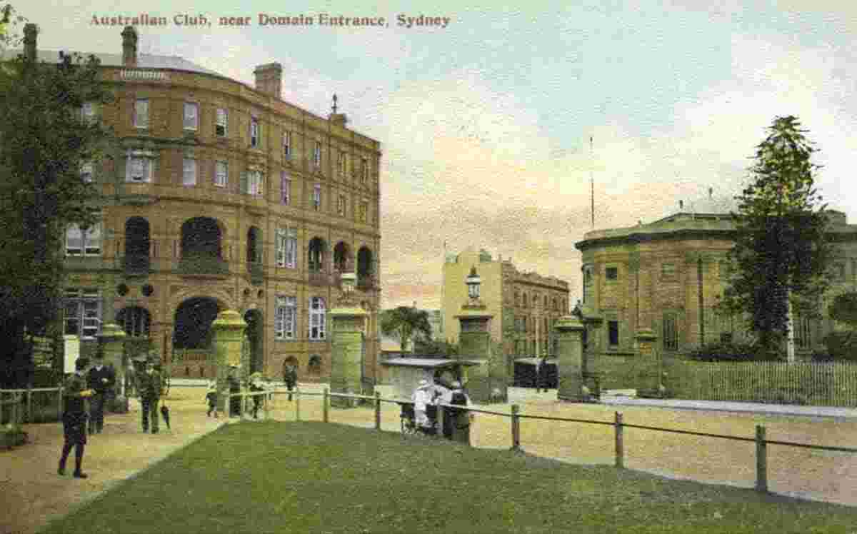 Sydney. Australian Club, near Domain Entrance