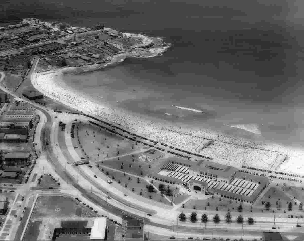 Sydney. Bondi Surf Sheds and Beach, 1937