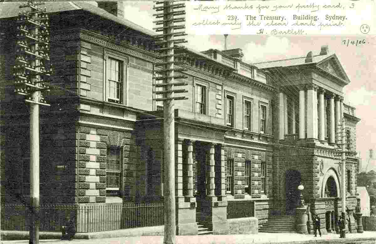 Sydney. Building of Treasury, 1906