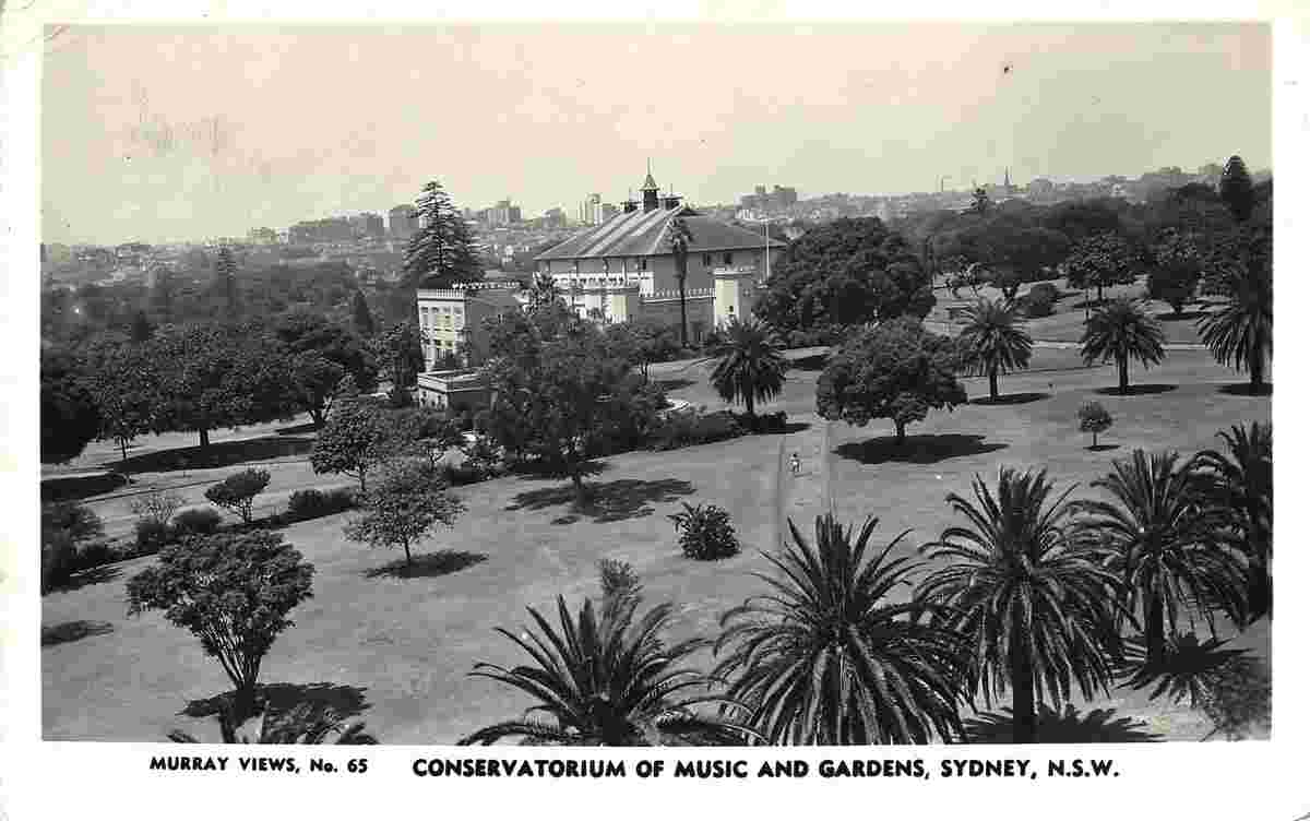 Sydney. Conservatorium of Music with Garden, 1949
