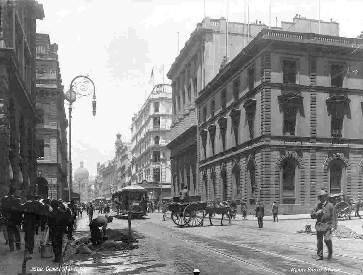 Sydney. George Street at Government Printing Office (GPO)