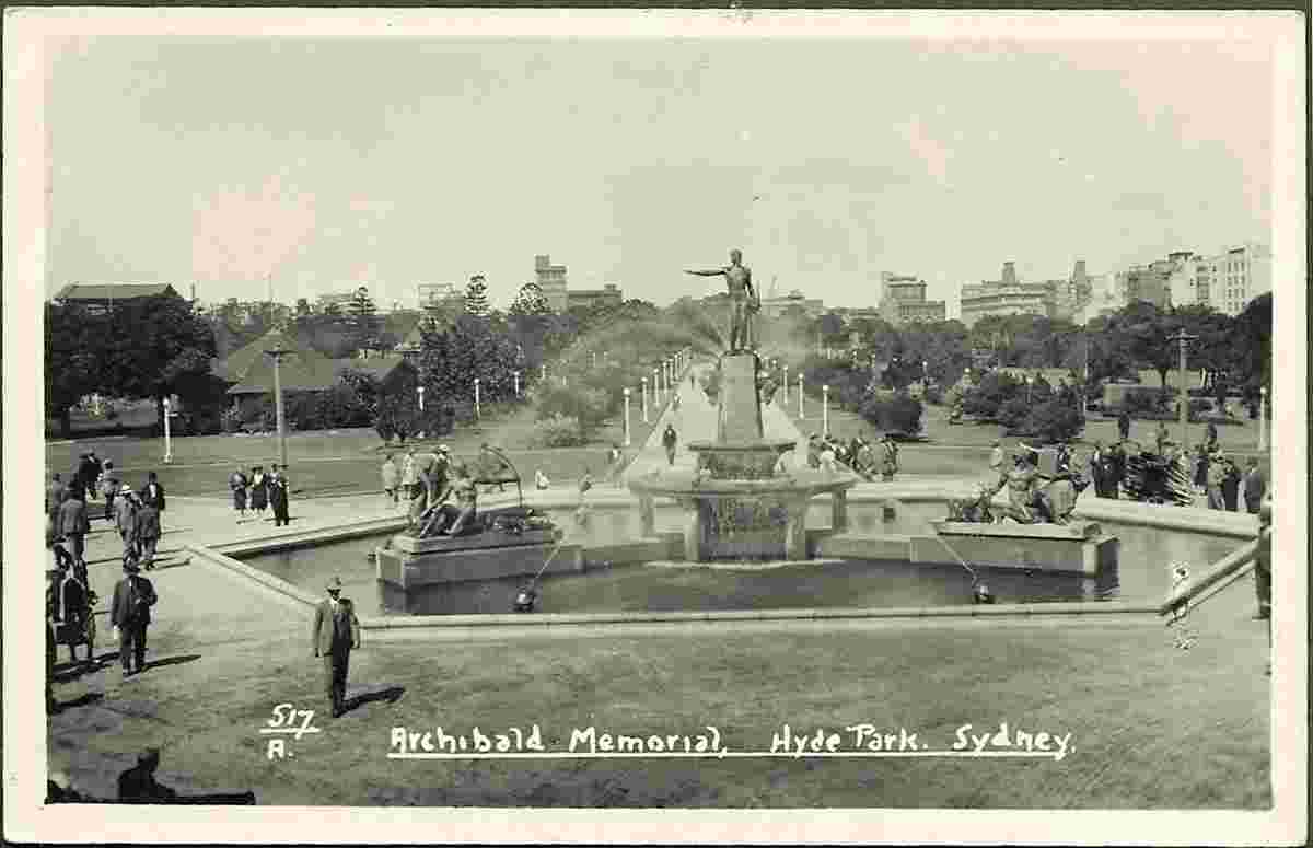 Sydney. Hyde Park, Archibald Memorial Fountain