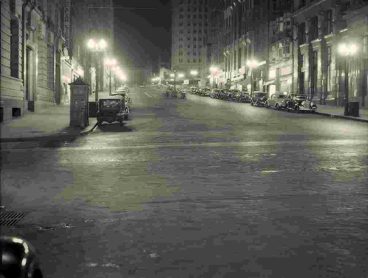 Sydney. Martin Place at night, 1937