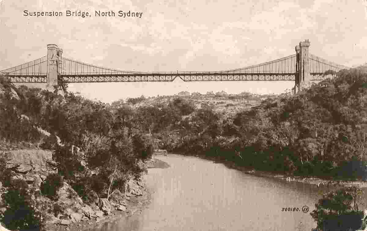 Sydney. Suspension Bridge, North Sydney