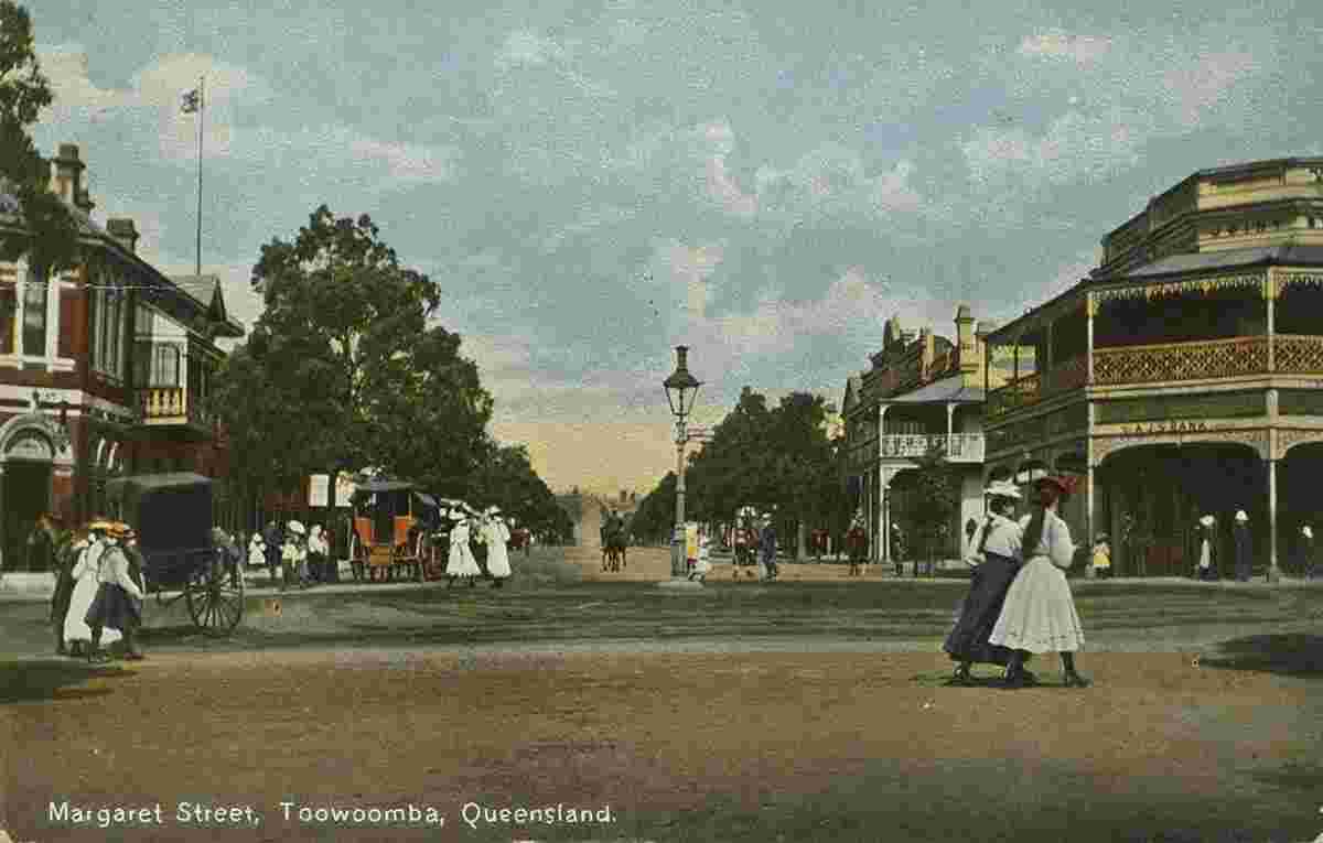 Toowoomba. Intersection of Ruthven Street and Margaret Street, 1906