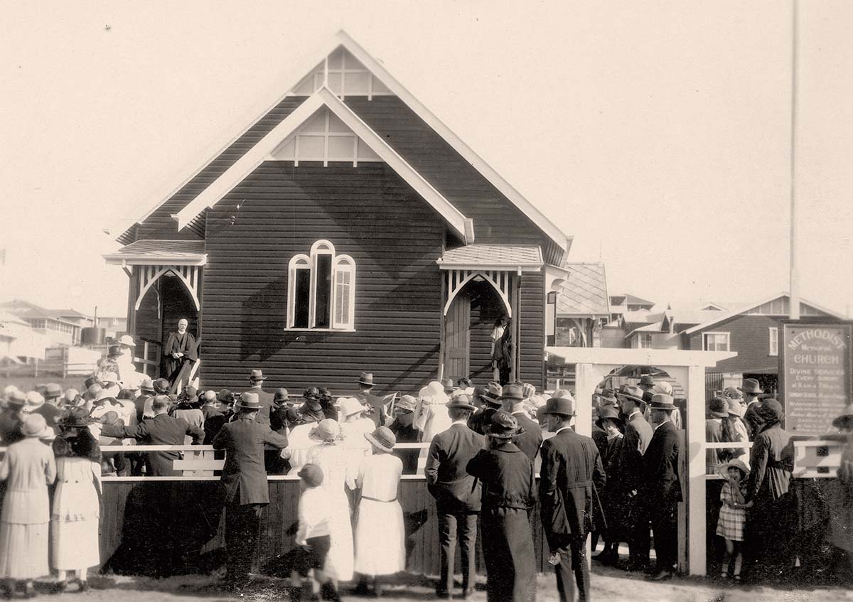Tweed Heads. Opening ceremony for the Coolangatta Methodist Church, 1923
