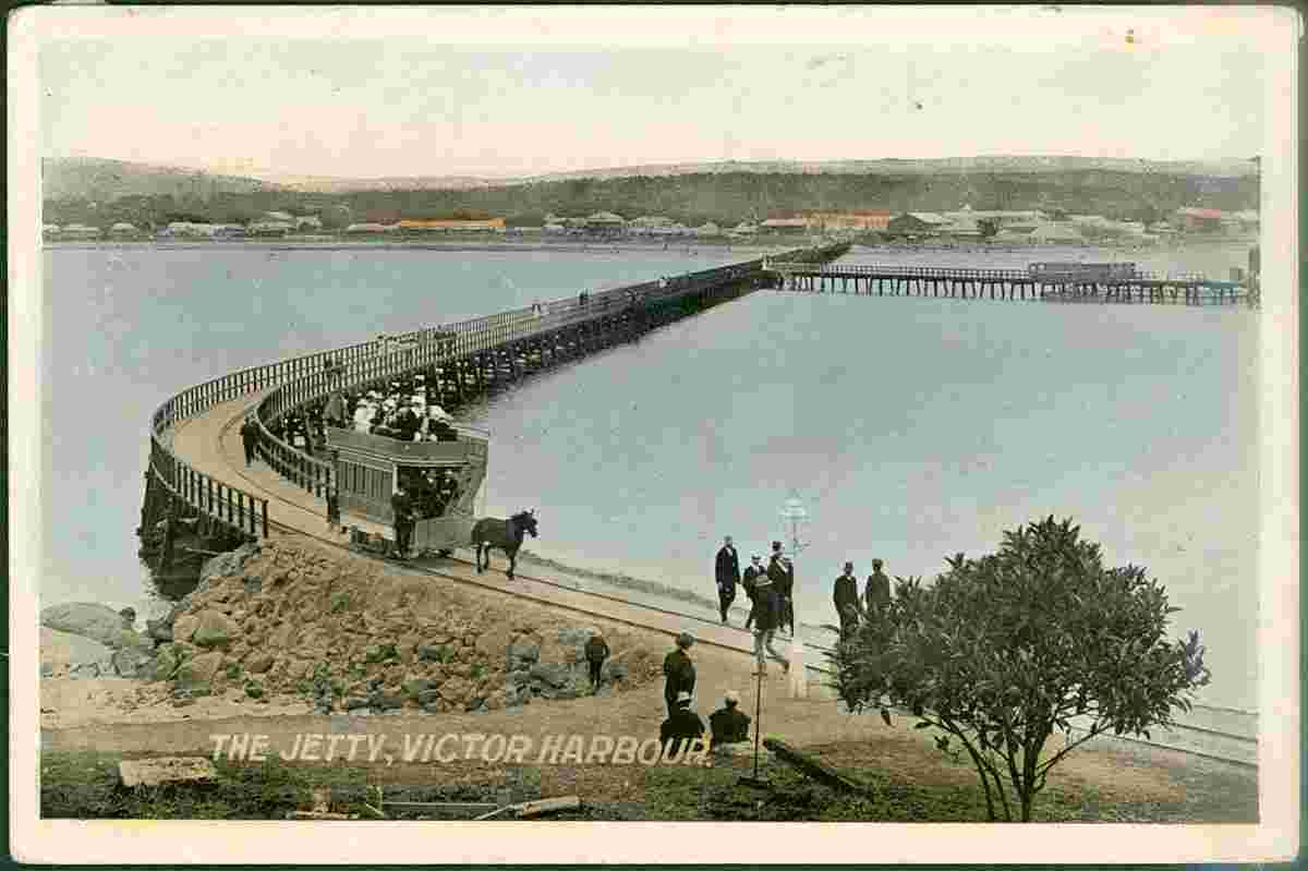 Victor Harbor. Causeway, Jetty, 1910