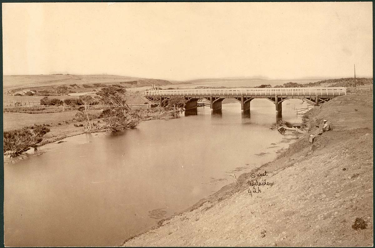 Victor Harbor. Hindmarsh River Bridge, 1885