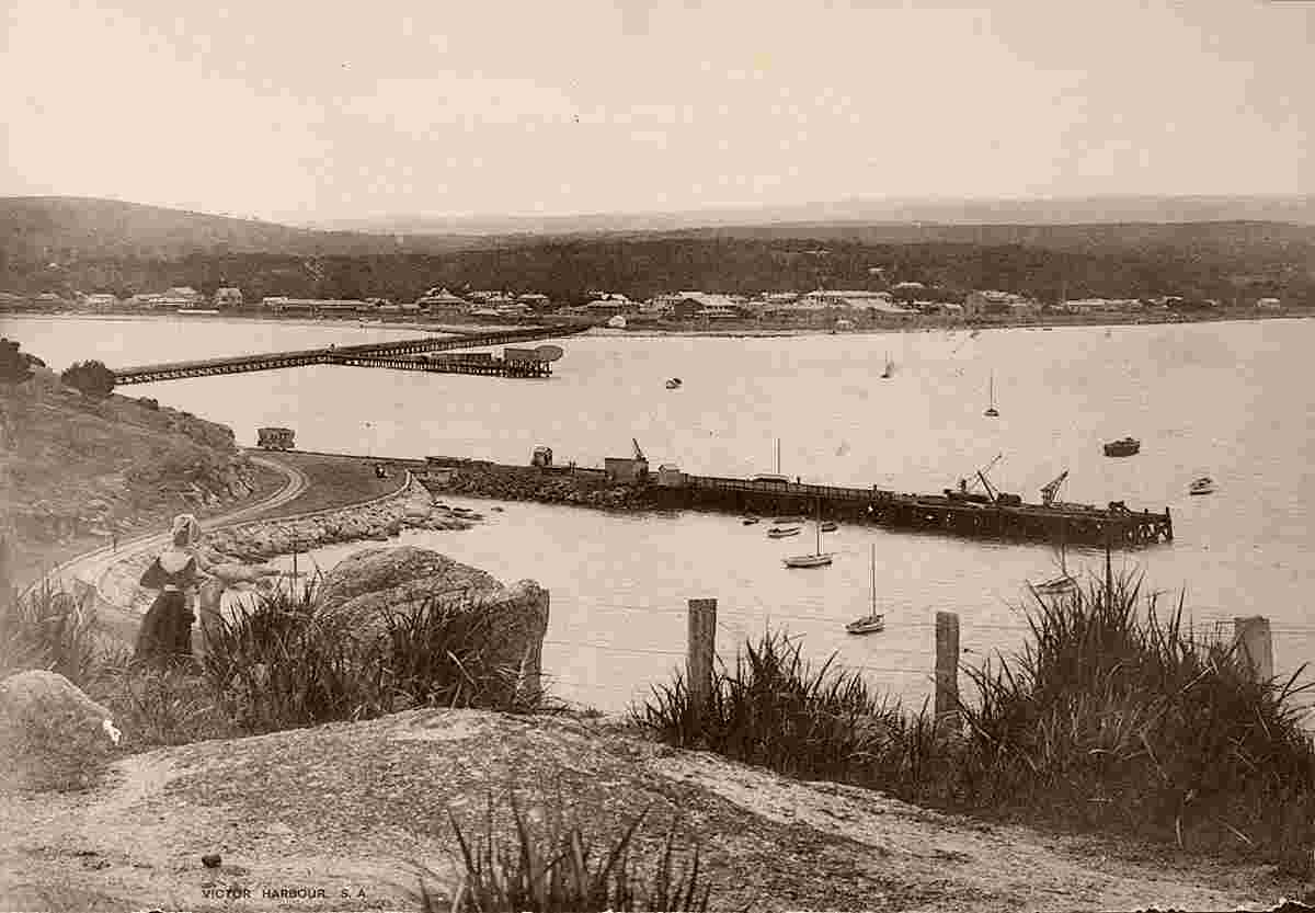 View of Victor Harbor from Granite Island, 1910