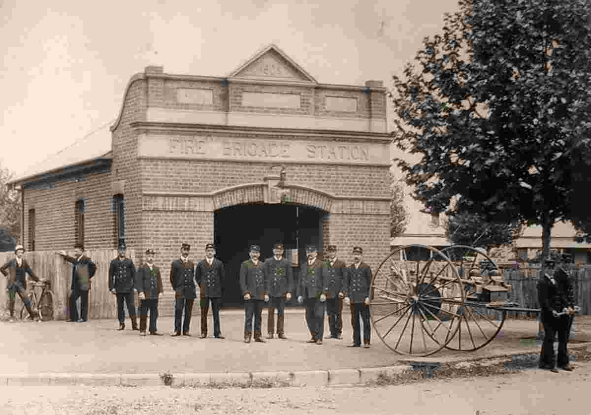 Wagga Wagga. Fire Station on Morrow Street, 1912