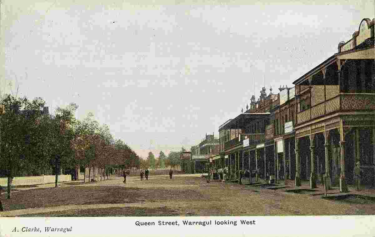 Warragul. Queen Street, looking West, 1908