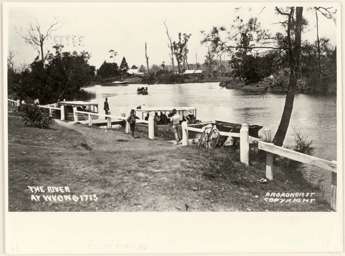 The wharf on the Wyong River, between 1910 and 1915