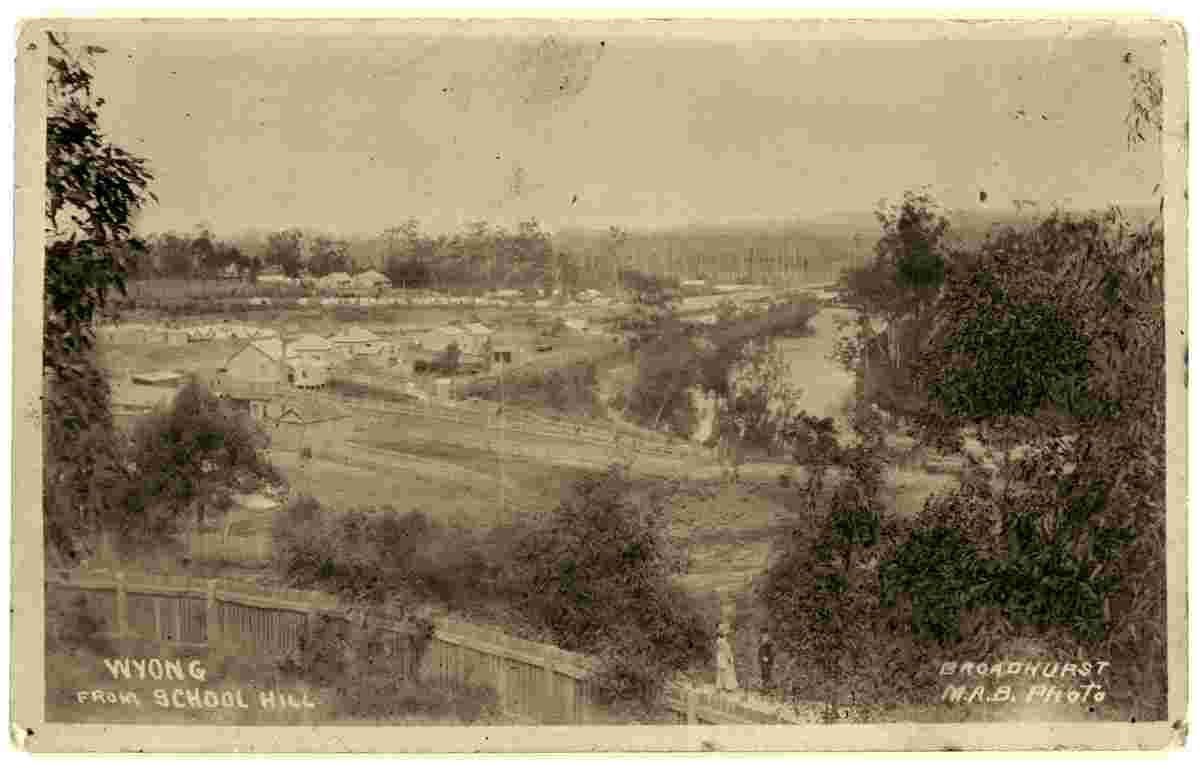 Wyong township from School Hill