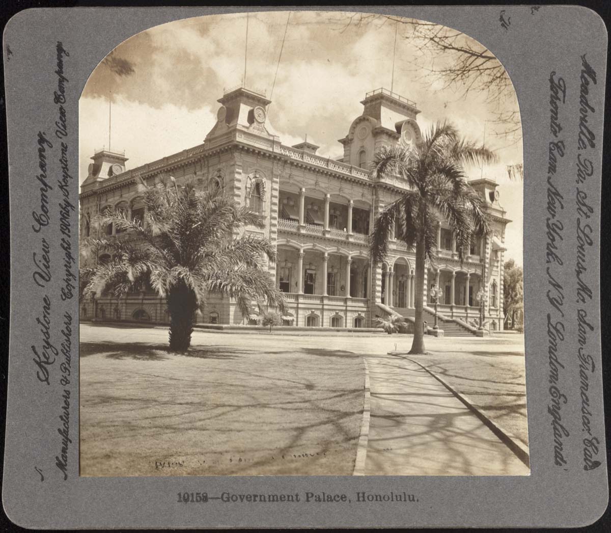 Honolulu. Government palace, 1906