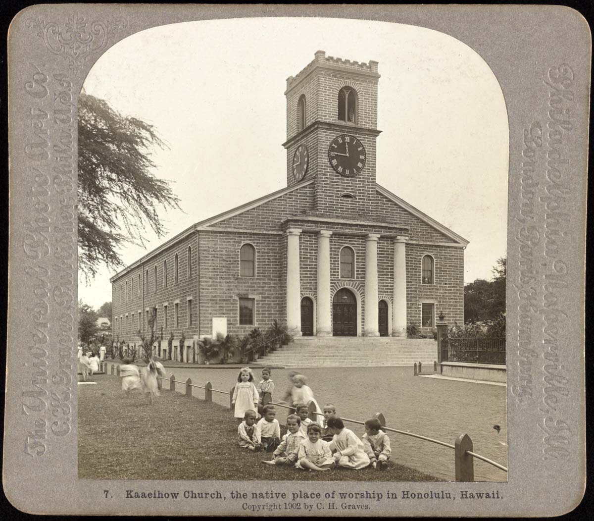 Honolulu. Kaaeihow Church, the native place of worship in Honolulu, 1902