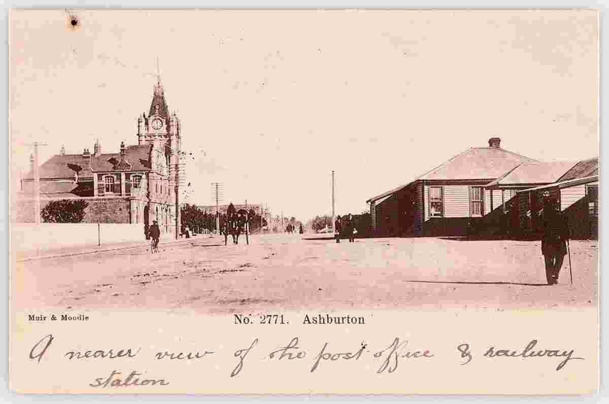 Ashburton. Panorama of city street, 1904