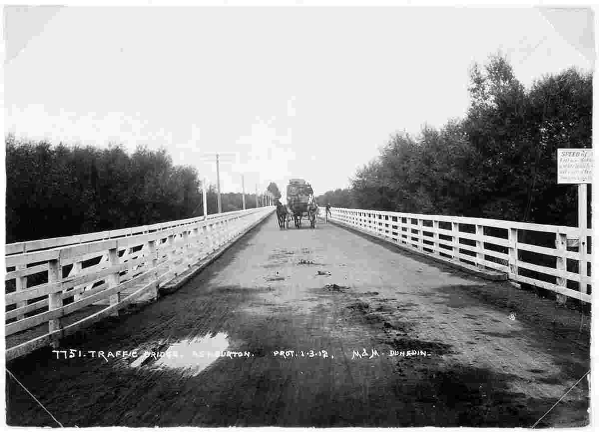 Ashburton. Traffic Bridge, 1912