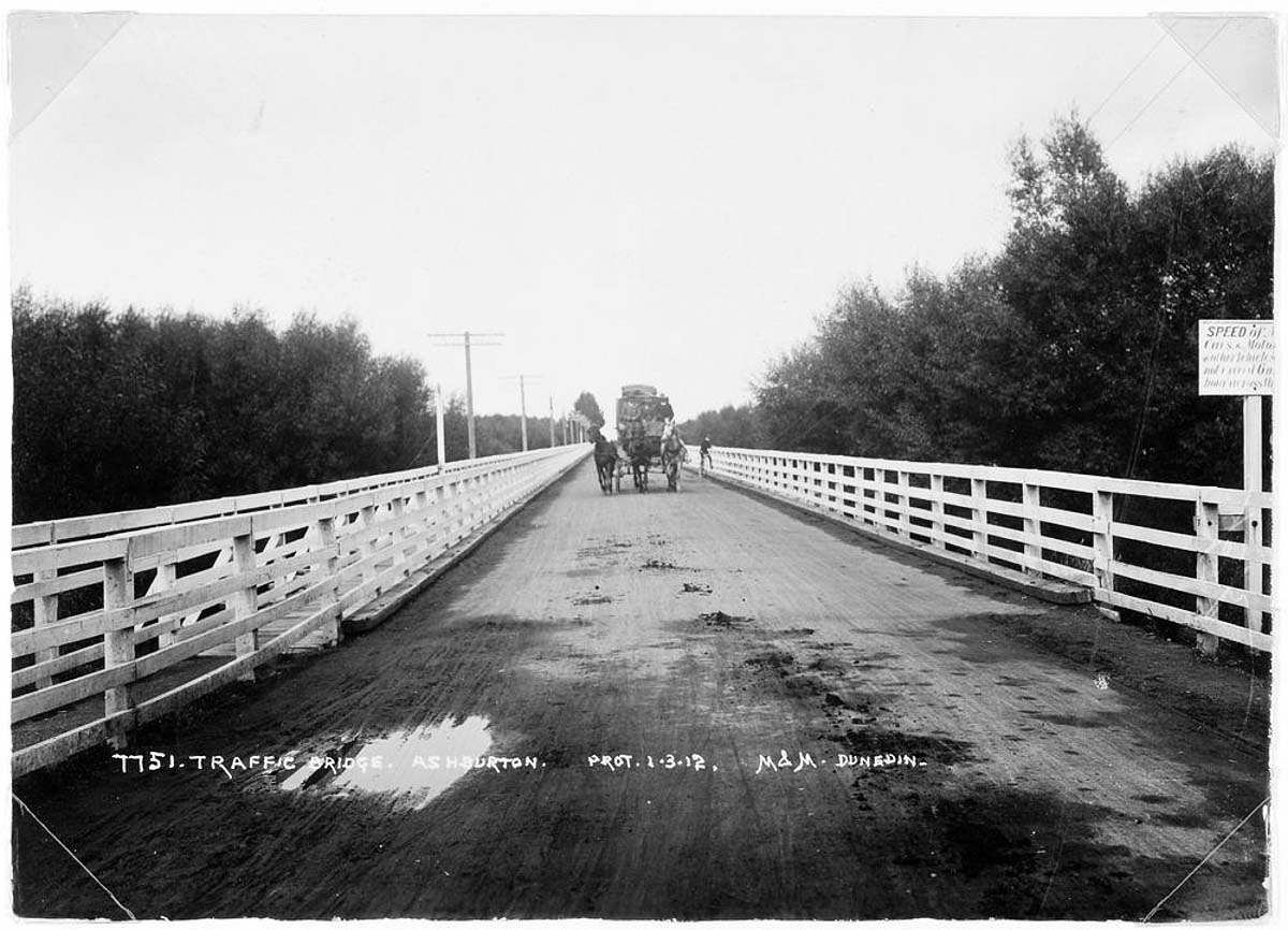 Ashburton. Traffic Bridge, 1912