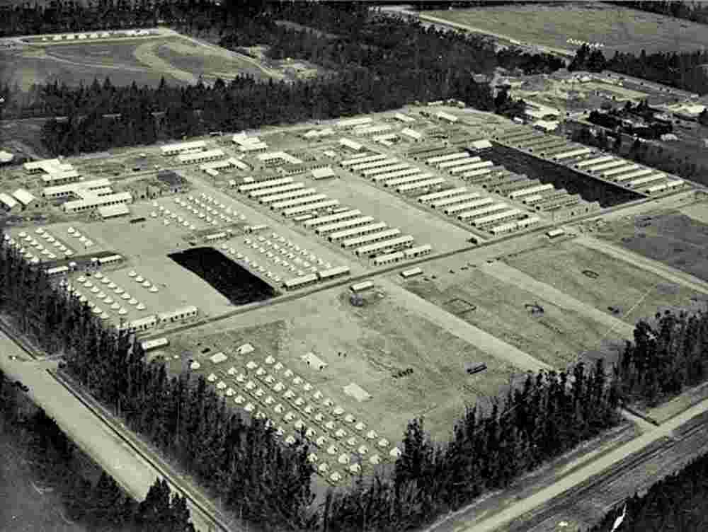 Burnham. Aerial view of Burnham Military Camp, 1945