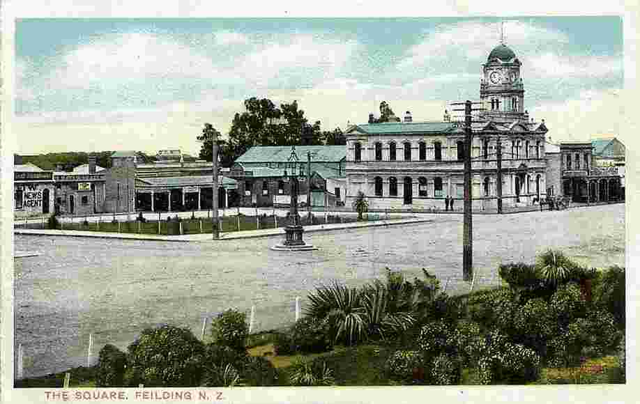 Feilding. Town Square, circa 1900's