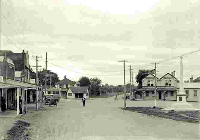 Havelock North. Looking down a street, circa 1930's