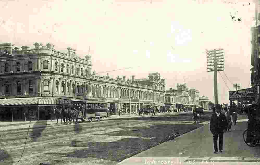 Invercargill. Panorama of Street, 1909