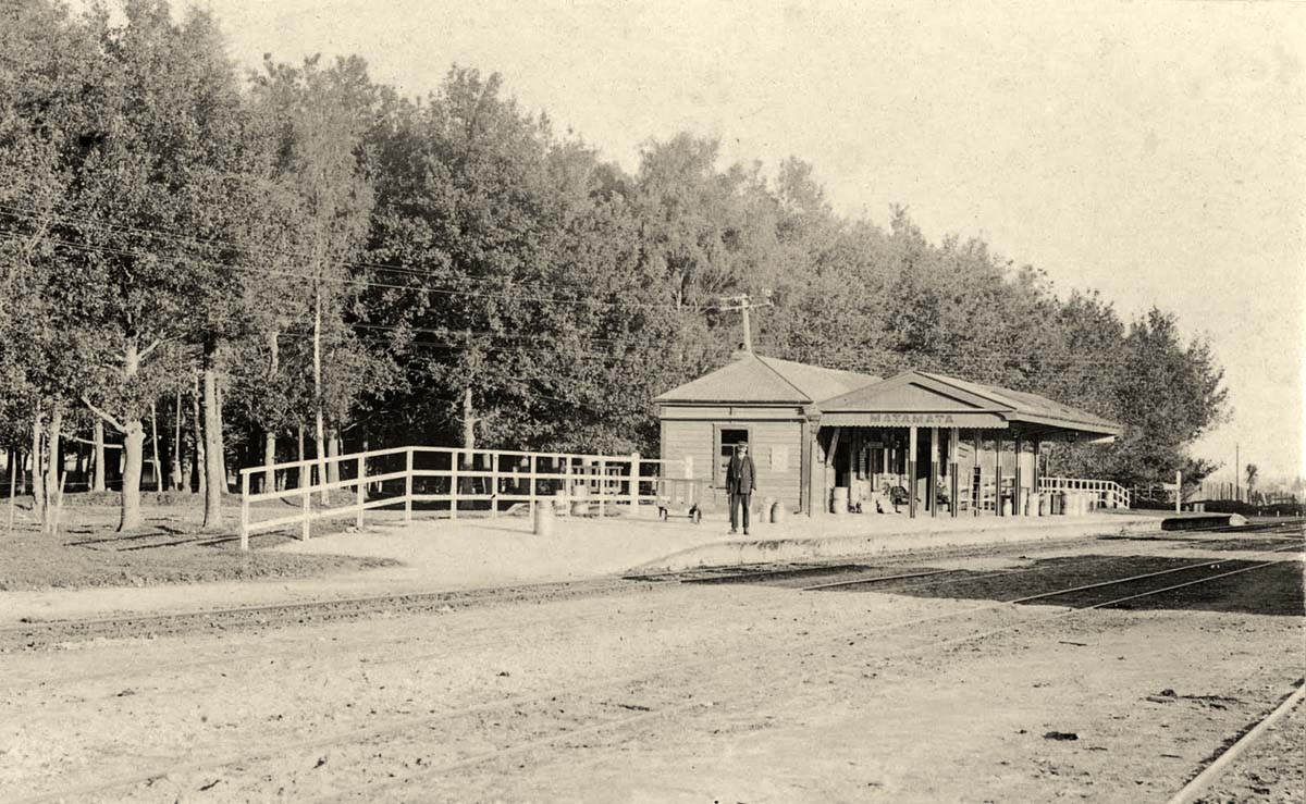 Matamata. Railway station, 1909