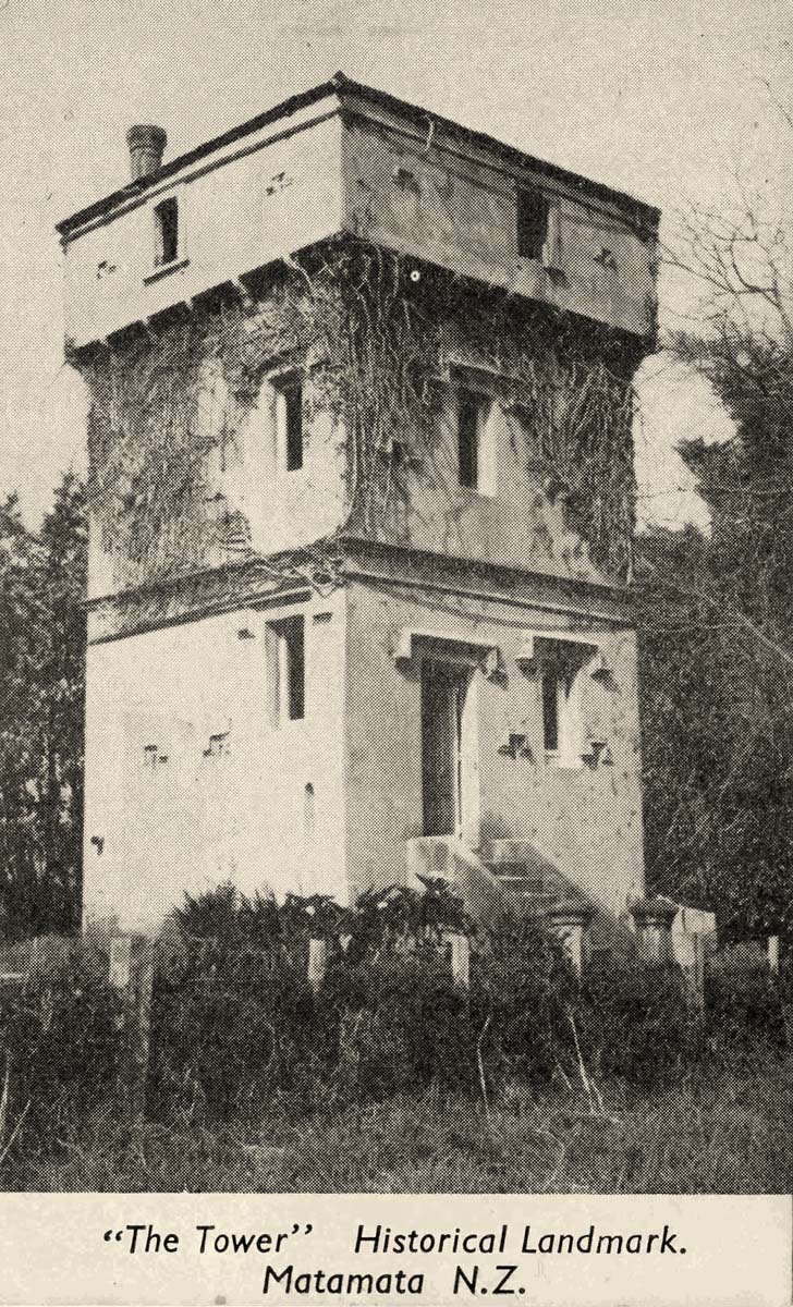 Matamata. The Tower (built in 1882), Historical Landmark, 1950s