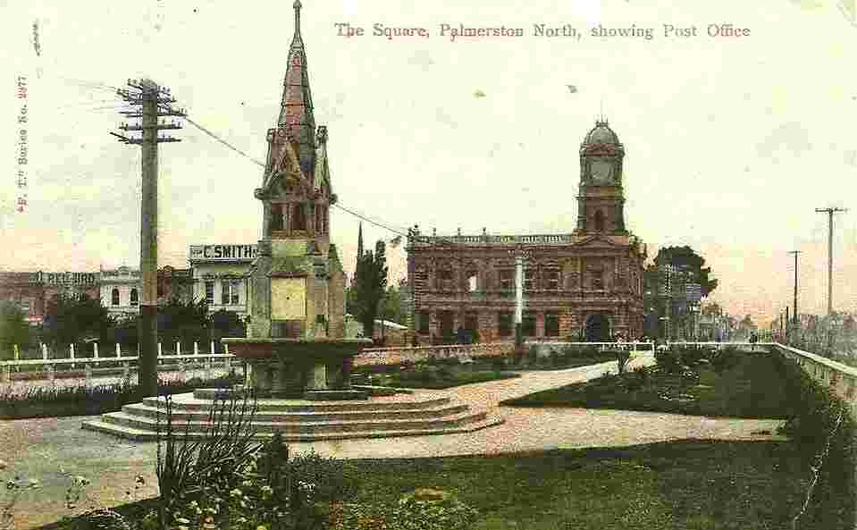 Palmerston North. The Square, showing Post Office