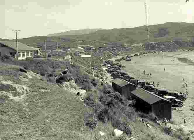 Porirua. View of Titahi Bay and the beach, 1934