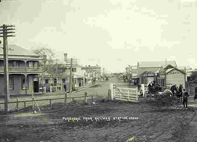 Pukekohe. Viewed from the Railway Station, circa 1910