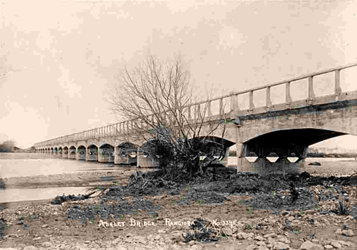 Rangiora. Bridge over the Ashley River, 1925