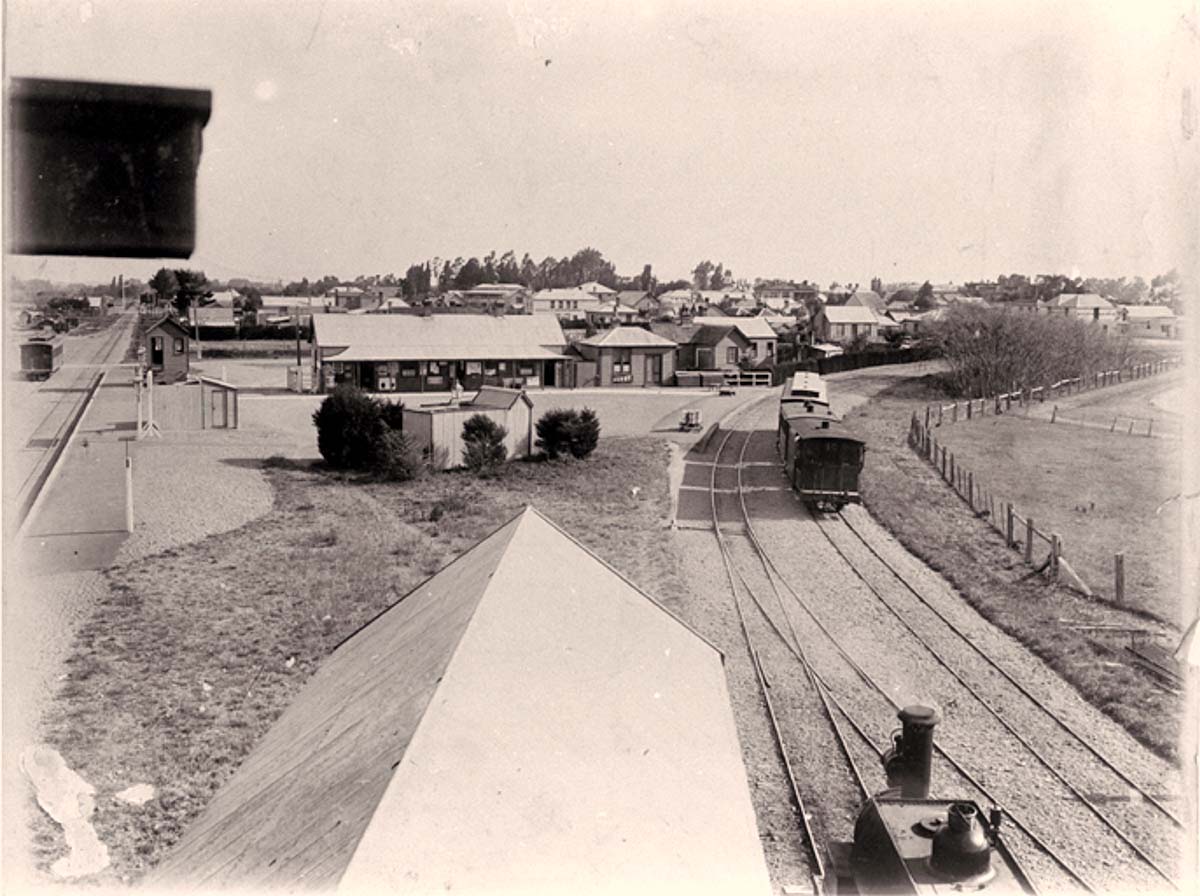 Rangiora. Rail junction of the main north line and the Oxford line, circa 1900
