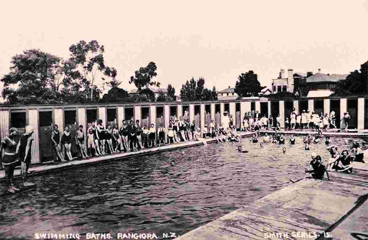 Rangiora. Swimming baths, circa 1920
