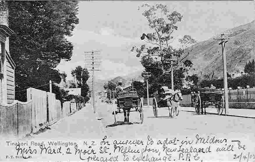 Wellington. Tinakori Road, 1905