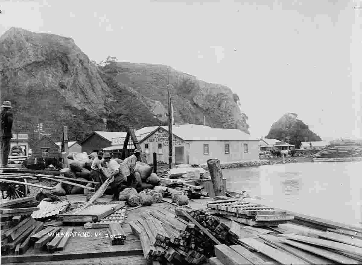 Wharf at Whakatane, circa 1910