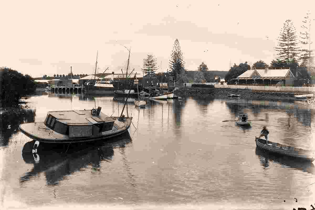 Whangarei Waterfront and Reyburn House, 1880s