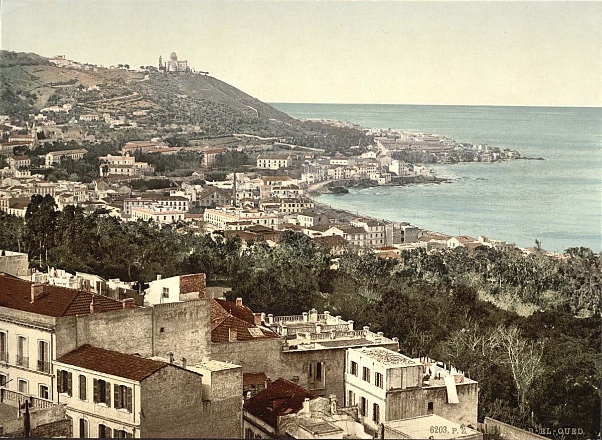 Algiers. Bab El-Oued from Casbah, circa 1900
