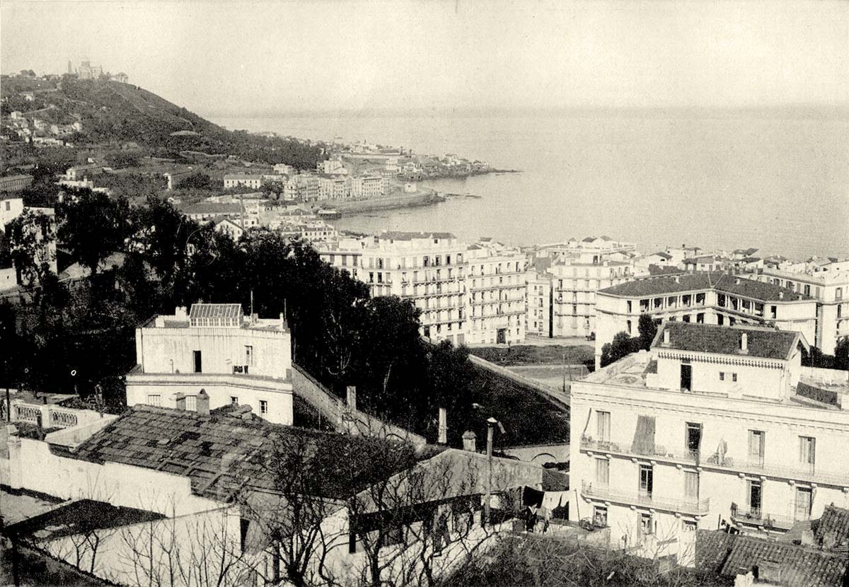 Algiers. Panorama of the city and harbor, 1921