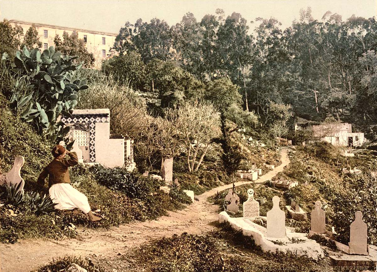 Algiers. The cemetery, circa 1900