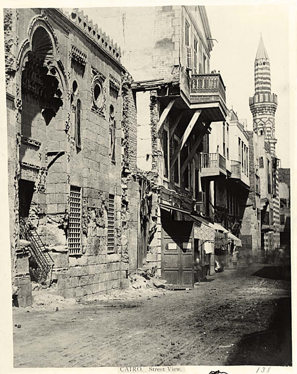 Cairo. Panorama of houses, circa 1890