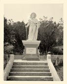 Nassau. Statue of Columbus near governor's residence, circa 1900