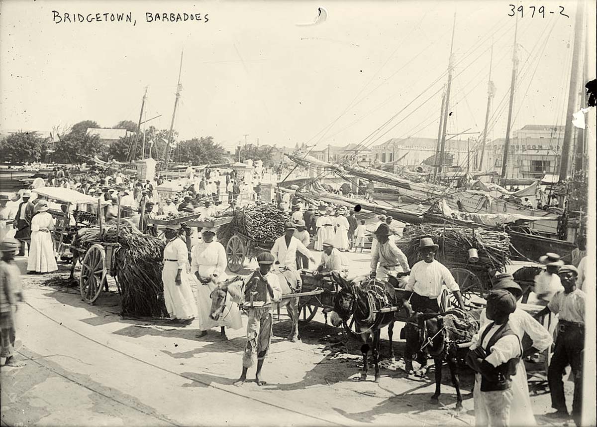 Bridgetown. Embankment, circa 1920