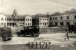 Belize City. Courthouse, Square, 1930's