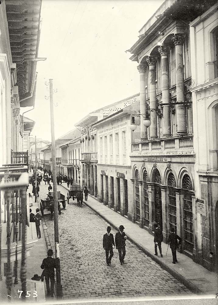 Bogotá. Panorama of city street, 1911