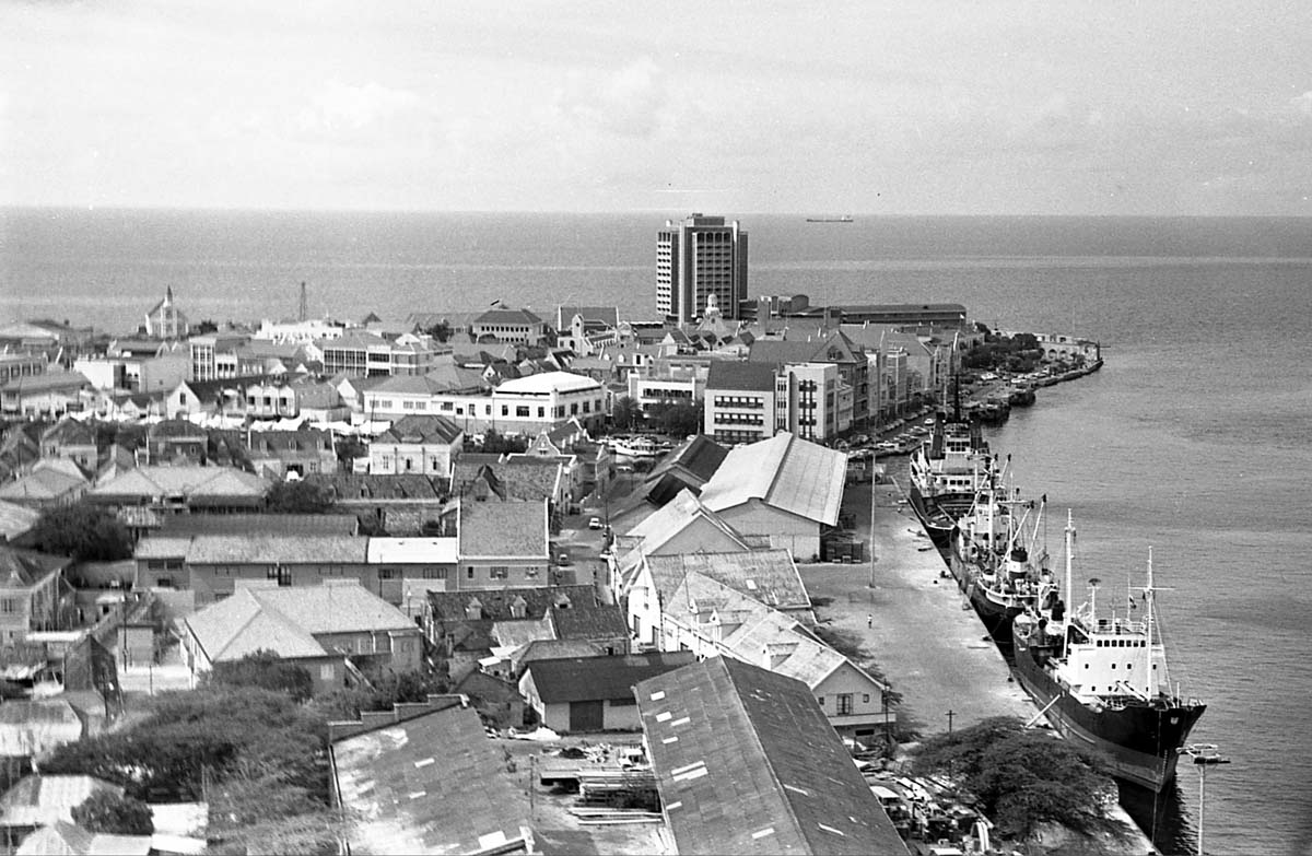 Willemstad. The photo was taken from the Queen-Juliana Bridge across the Gulf of St. Anne, 1973