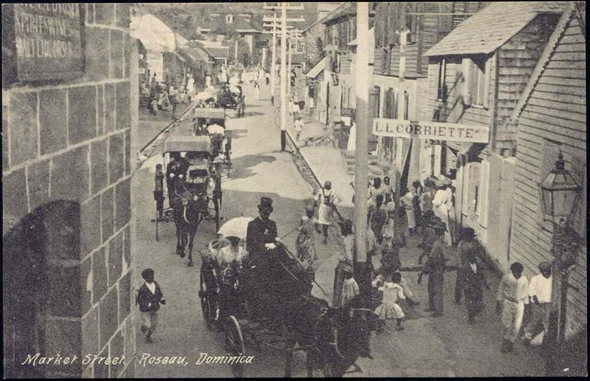 Roseau. Market Street, 1910s