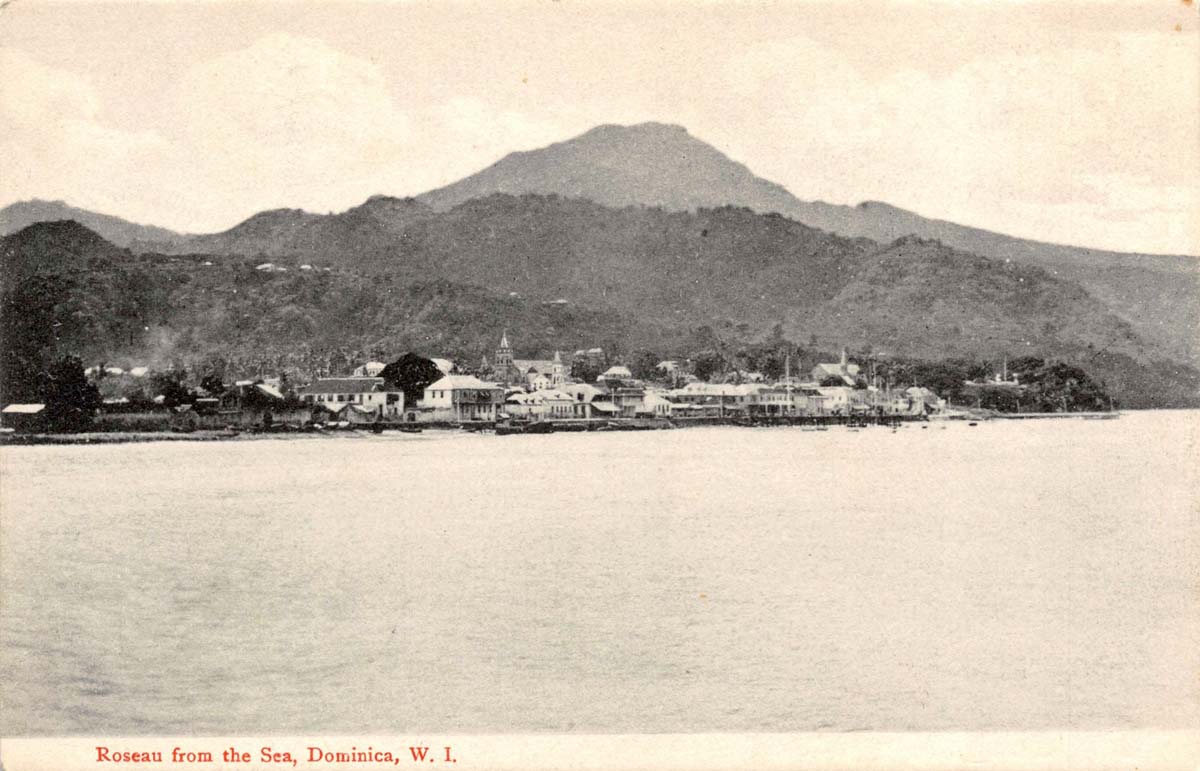 Roseau. Panorama of the city, 1910s