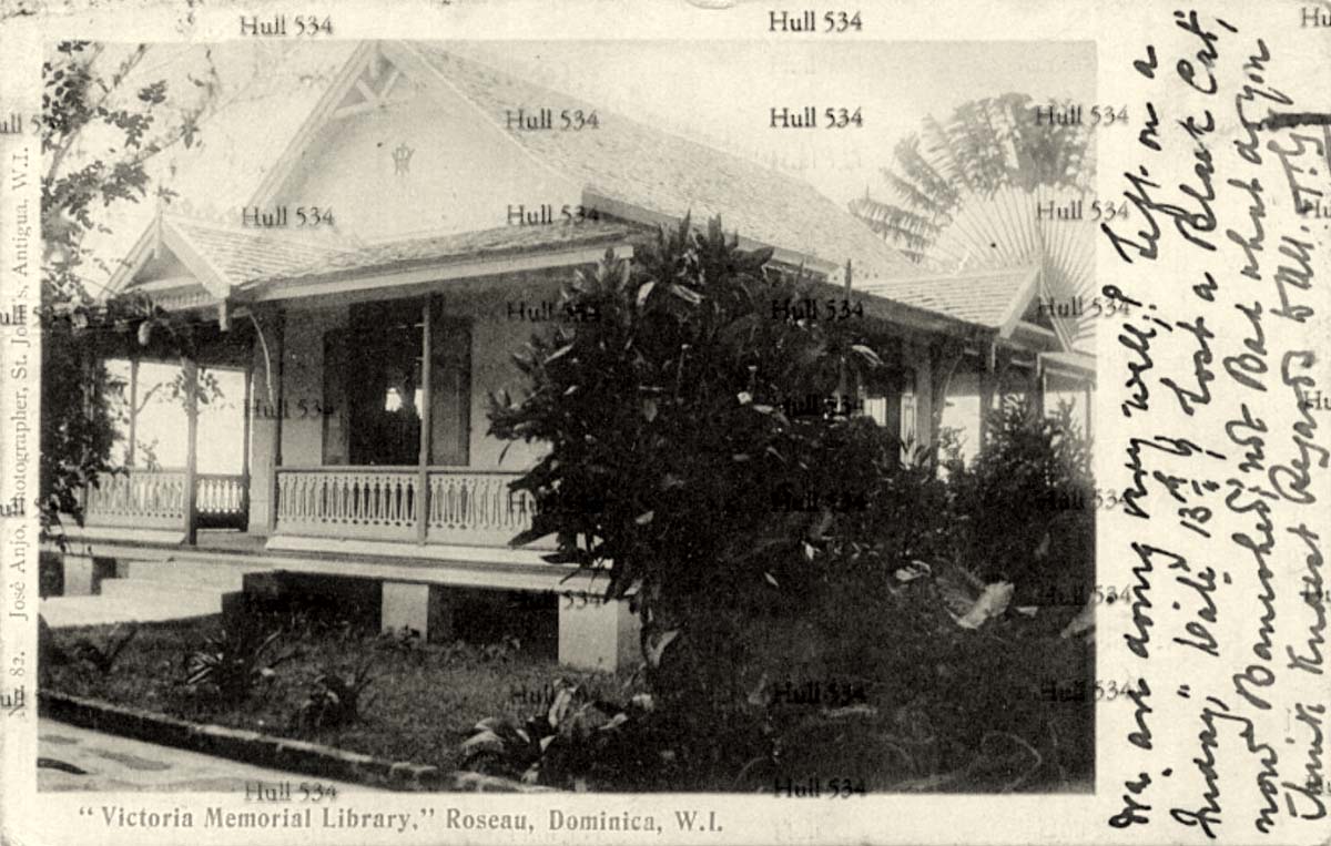 Roseau. Victoria Memorial Library, circa 1905